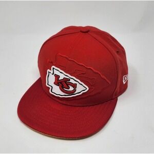 New Era Kansas City Chiefs Red 59FIFTY Fitted Hat Size 6 3/8 NFL Football